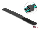 Delock Klettkabelbinder Schwarz 180 mm x 20 mm, 10 Stück