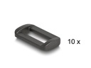 Delock Klettband auf Rolle mit Schlaufe Schwarz, 3 m