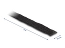Delock Klettband auf Rolle mit Schlaufe Schwarz, 3 m