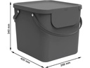 Rotho Recyclingbehälter 40 l, Blau/Grau/Schwarz