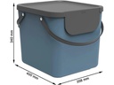 Rotho Recyclingbehälter 40 l, Blau/Grau/Schwarz