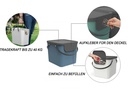 Rotho Recyclingbehälter 40 l, Blau/Grau/Schwarz