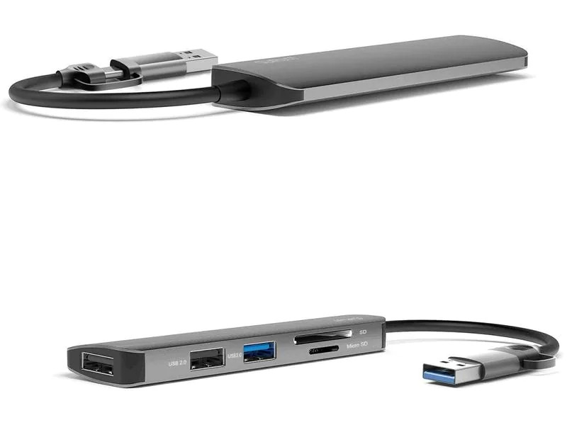 4smarts USB-Hub 5in1 Universal Multiport Hub USB-A/USB-C