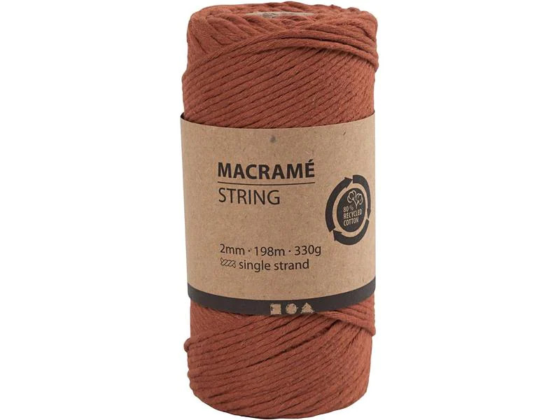 Creativ Company Baumwollgarn Macramé Kordel Orange