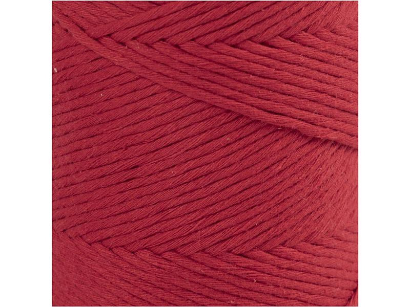 Creativ Company Baumwollgarn Macramé Kordel Rot