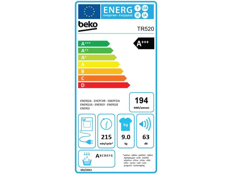 Beko Wäschetrockner TR520 Rechts