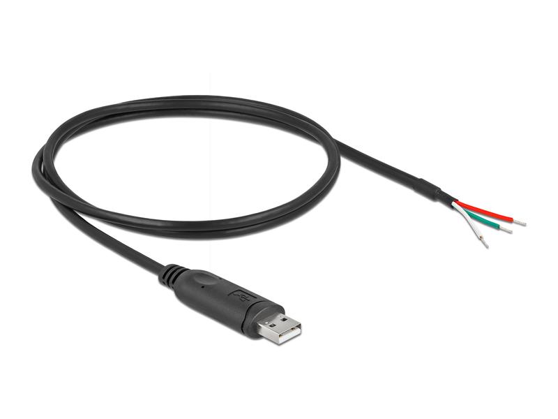 Delock USB 2.0-Adapterkabel Seriell RS-232 USB A - Offen 1 m