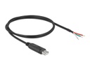 Delock USB 2.0-Adapterkabel Seriell RS-232 USB A - Offen 1 m