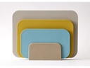 Rosti Schneidebrett-Set Choptima 3-teilig, Blaugrün/Beige/Gelb