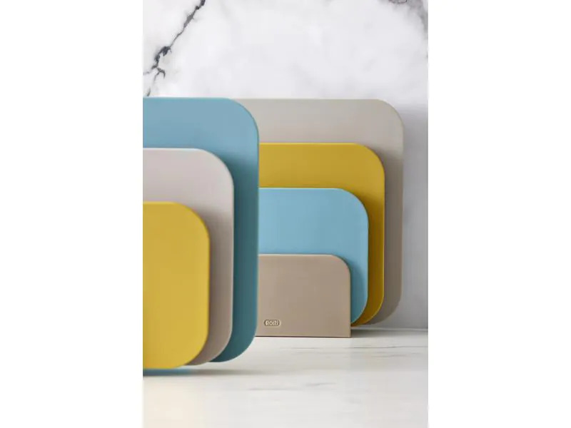 Rosti Schneidebrett-Set Choptima 3-teilig, Blaugrün/Beige/Gelb