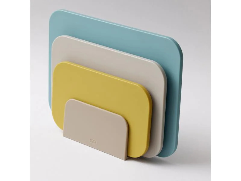 Rosti Schneidebrett-Set Choptima 3-teilig, Beige/Gelb/Blaugrün