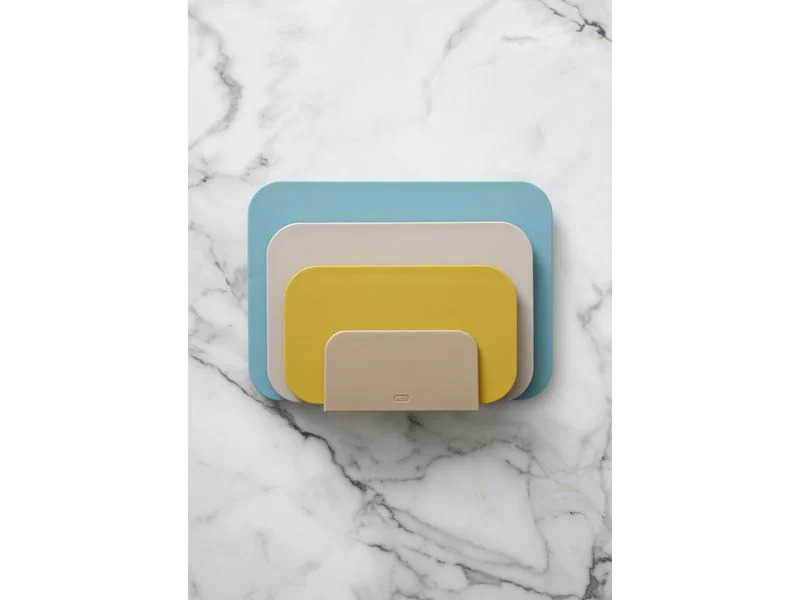 Rosti Schneidebrett-Set Choptima 3-teilig, Beige/Gelb/Blaugrün