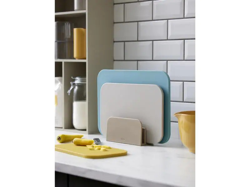 Rosti Schneidebrett-Set Choptima 3-teilig, Beige/Gelb/Blaugrün