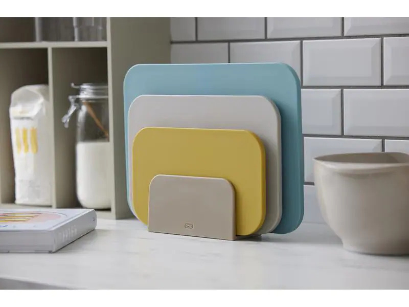 Rosti Schneidebrett-Set Choptima 3-teilig, Beige/Gelb/Blaugrün