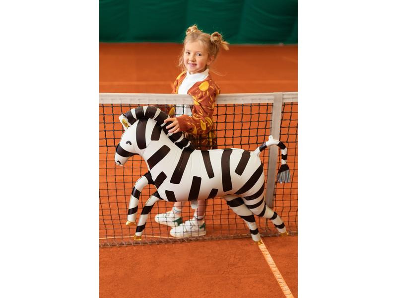 Partydeco Folienballon Zebra 115 x 85 cm, Schwarz/Weiss
