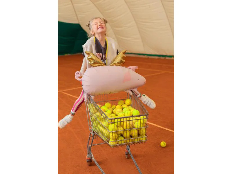 Partydeco Folienballon Schwein 72 x 46 cm, Rosa