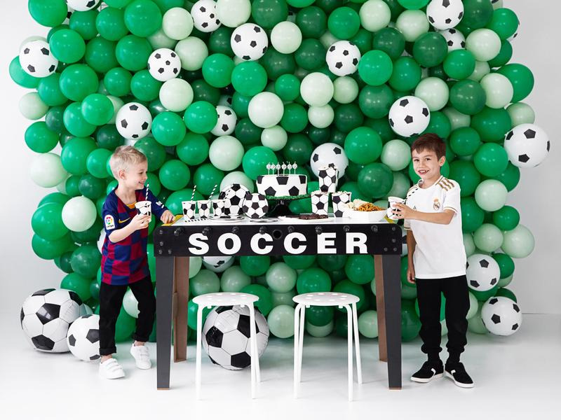 Partydeco Folienballon Fussball Schwarz/Weiss