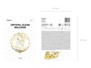 Partydeco Folienballon Gold/Transparent, mit goldenen Konfettis