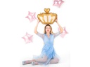 Partydeco Folienballon Krone 52 x 42 cm, Gold