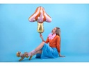 Partydeco Folienballon Pilz Gold/Orange/Rosa