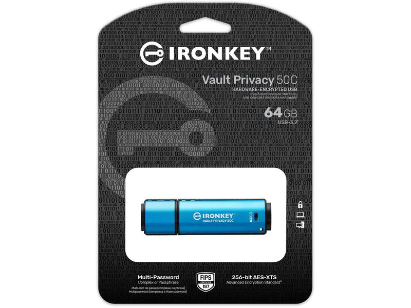 Kingston USB-Stick IronKey Vault Privacy 50C 64 GB