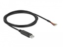 Delock USB 2.0-Adapterkabel USB A - Offen 2 m