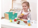 Spielba Holzspielwaren Spiel-Lebensmittel Picknick-Korb aus Holz mit Zubehör