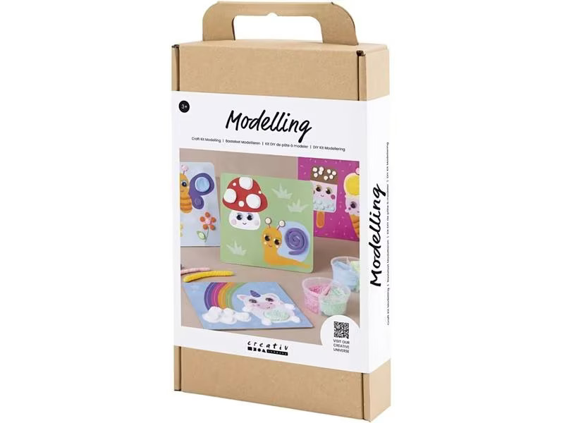 Creativ Company Bastelset Modellieren Foam/Silk Clay, Dekoplatte
