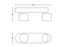 Philips Aufbauspot Star, 2 x 4.5W, 2700K, Schwarz