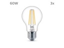 Philips Lampe (60W), 7W, E27, Neutralweiss, 3 Stück
