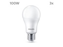 Philips Lampe (100W), 13W, E27, Warmweiss, 3 Stück