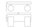 Philips Aufbauspot MyLiving Kosipo, 2 x 5.5W, GU10, Weiss