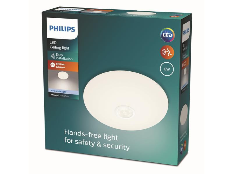 Philips Deckenleuchte Mauve CL252 IR, 6W, 4000K, Weiss