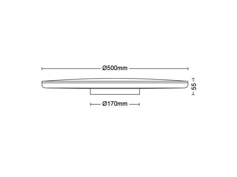 Philips Deckenleuchte Ozziet CL570, Ø 50 cm, 36W, 4000K, Weiss