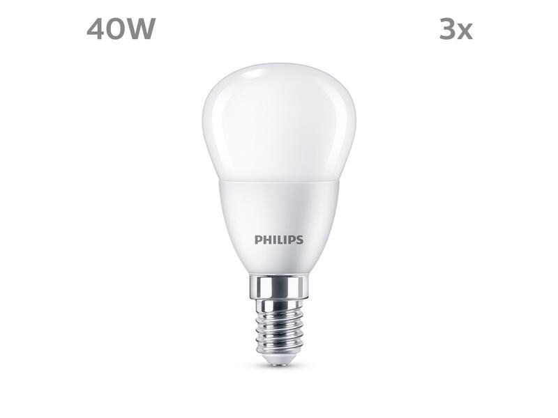 Philips Lampe (40W), 4.9W, E14, Warmweiss, 3 Stück