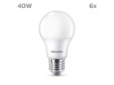 Philips Lampe (40W), 4.9W, E27, Warmweiss, 6 Stück