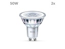 Philips Lampe (50W), 4.6W, GU10, Warmweiss, 2 Stück