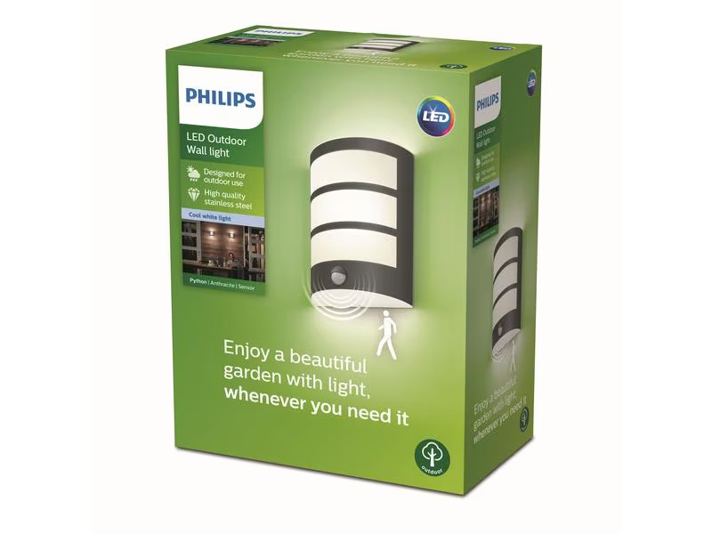 Philips Wandleuchte Python IR, 6W, 4000K, Anthrazit