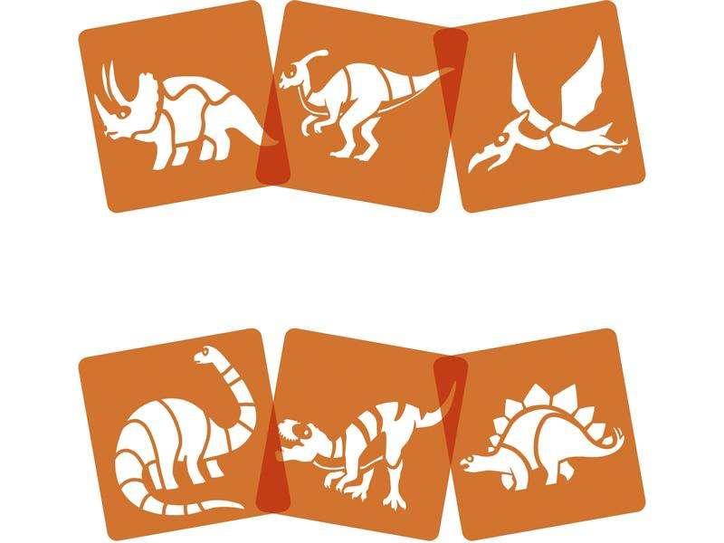 Avenue Mandarine Schablone 15 x 15 cm, Dinosaurier