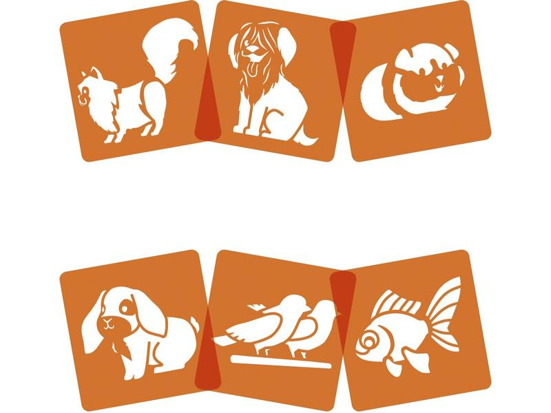 Avenue Mandarine Schablone 15 x 15 cm, Haustiere