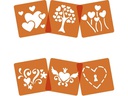 Avenue Mandarine Schablone 15 x 15 cm, Herzen