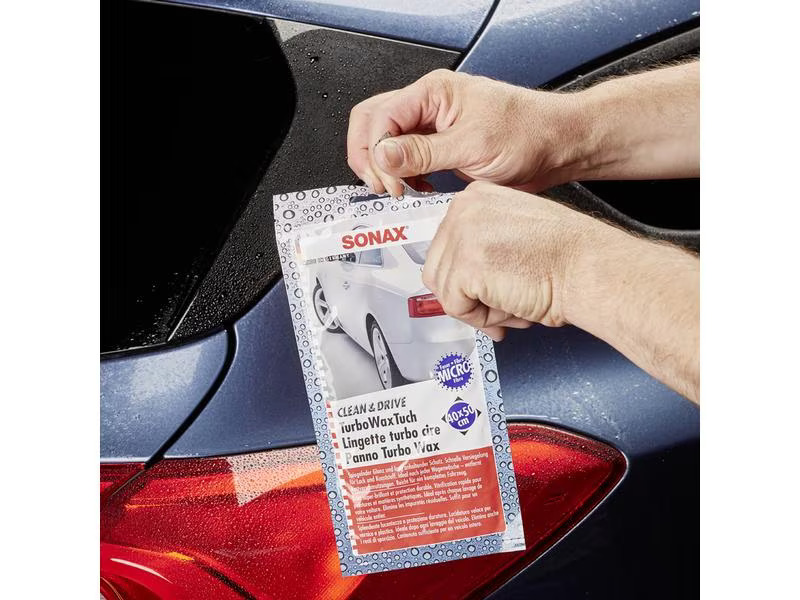 Sonax Mikrofasertuch Clean&amp;Drive TurboWaxTuch, 40 x 50 cm