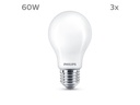 Philips Lampe (60W), 7W, E27, Warmweiss, 3 Stück