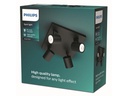 Philips Aufbauspot MyLiving Runner, 4 x GU10, 20W, Schwarz