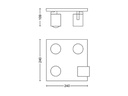 Philips Aufbauspot MyLiving Runner, 4 x GU10, 20W, Schwarz