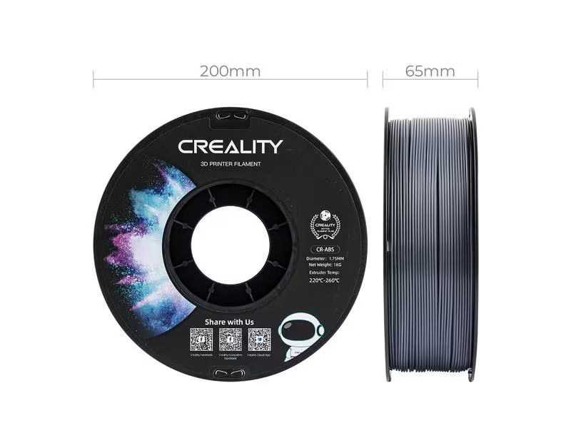 Creality Filament ABS, Grau, 1.75 mm, 1 kg