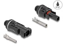 Delock DL4 Solar Konnektor zum Crimpen Stecker und Buchse, 2 Stück
