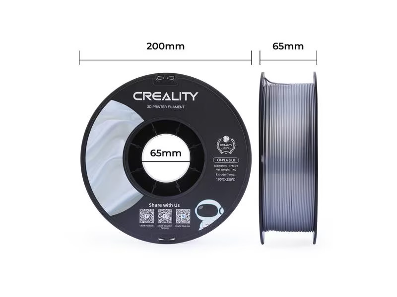 Creality Filament PLA, Silk Silber, 1.75 mm, 1 kg