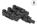 Delock DL4 Solar Konnektor 1x Buchse zu 3x Stecker, IP67