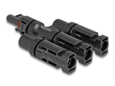 Delock DL4 Solar Konnektor 1x Buchse zu 3x Stecker, IP67